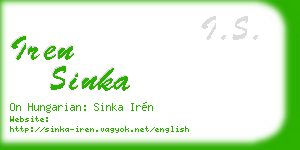 iren sinka business card